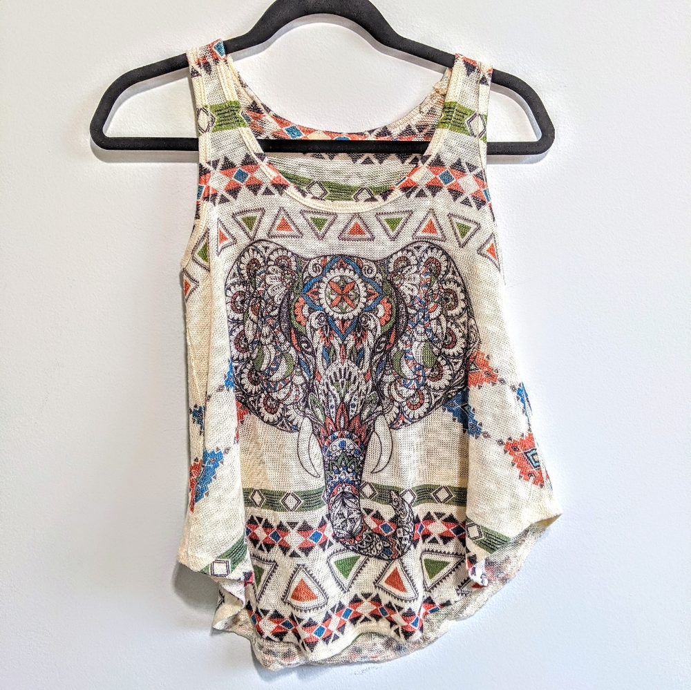 SALE 2/$16 -- Elephant face sleeveless top
